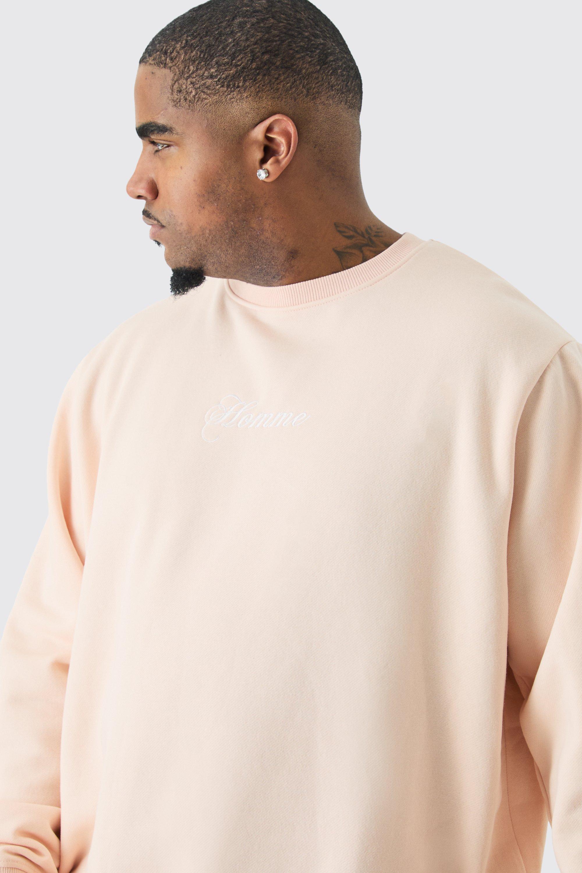 Plus Basic Crew Neck Homme Sweatshirt